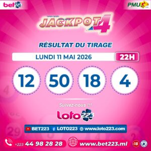 JACKPOT 4 : Tirage de 22h du 11 Mai 2026
